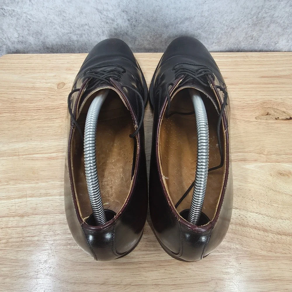 Cole Haan Derby Shoes Men 9 Blucher Shoes Burgundy Oxford Leather Vintage USA‎